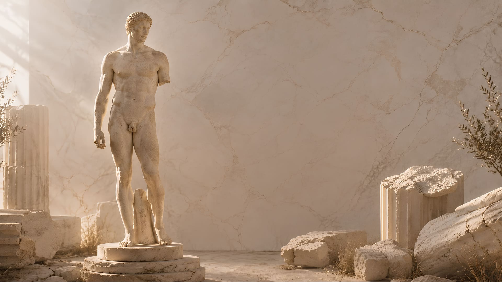 Copia in marmo da un bronzo greco